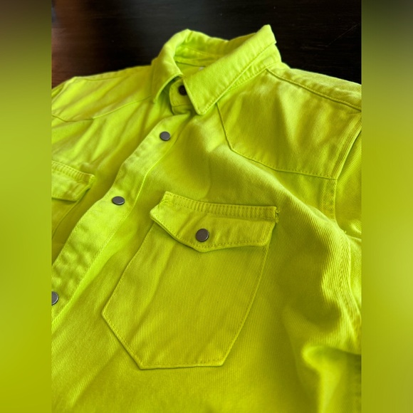 Zara DNWR Neon Yellow Shirt - Picture 3 of 6